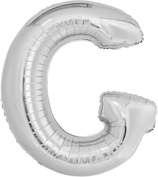 Balon foliowy litera G srebrna 74x86cm - tantis.pl