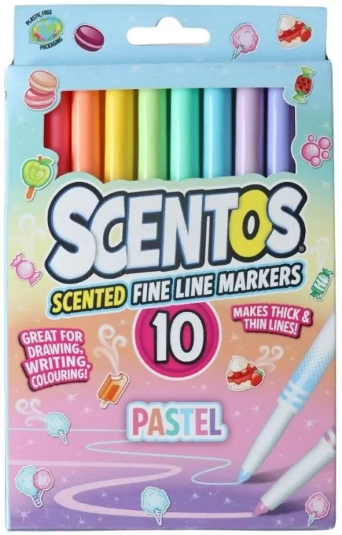 Flamastry pachnące pastelowe - tantis.pl