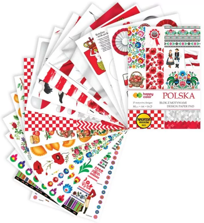 Blok Happy Color A4/16ark, z motywami - Polska - tantis.pl