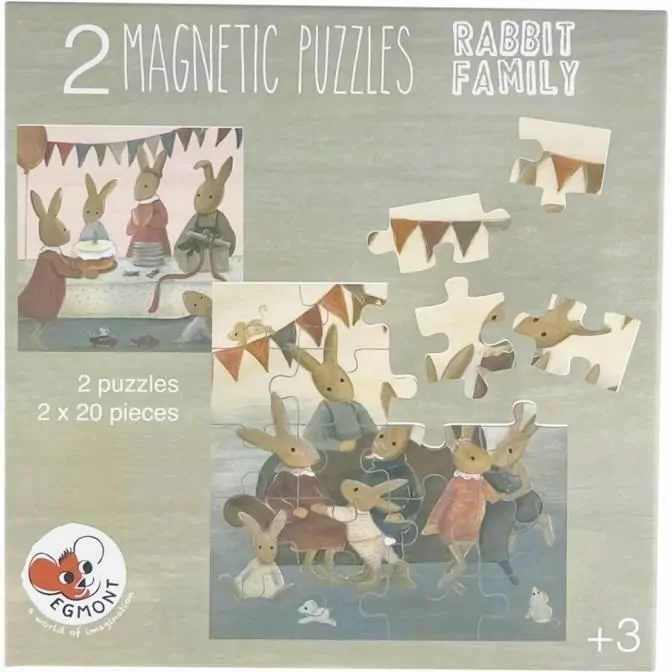 Puzzle magnetyczne. Rodzina Królików - tantis.pl