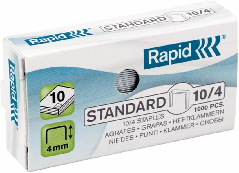Rapid. Zszywki 10/4, 1000 sztuk - tantis.pl