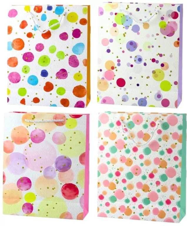 Torba prezentowa 32x26x10cm Kropki pastel MIX - tantis.pl