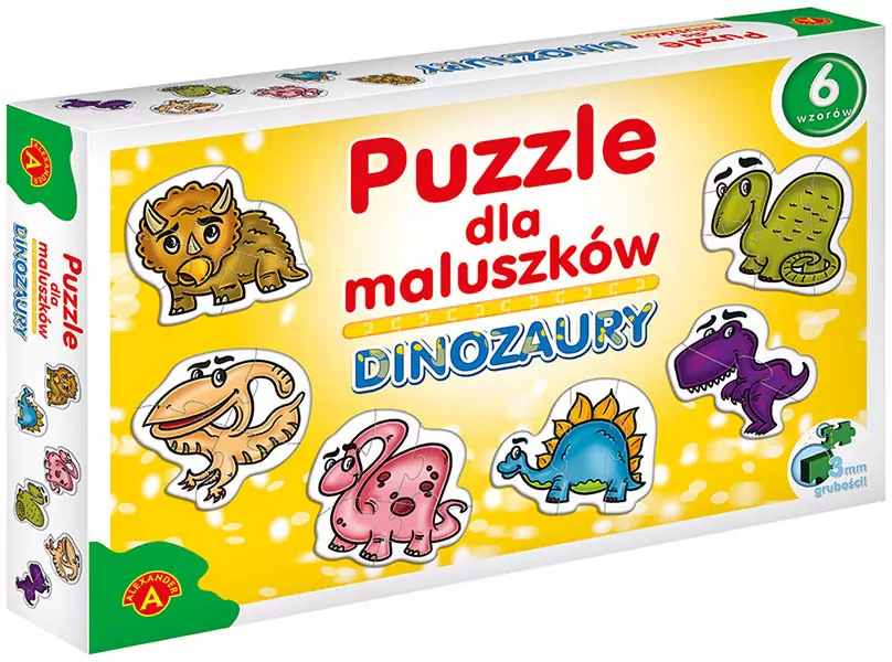 Dinozaury. Puzzle dla maluszków. - tantis.pl