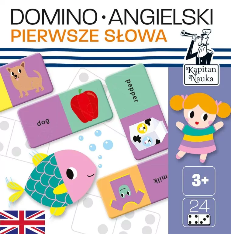 Domino. Angielski. Pierwsze słowa. Kapitan Nauka - tantis.pl