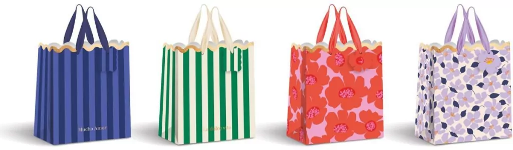 Torebka prezentowa średnia Gold Shape mix - tantis.pl