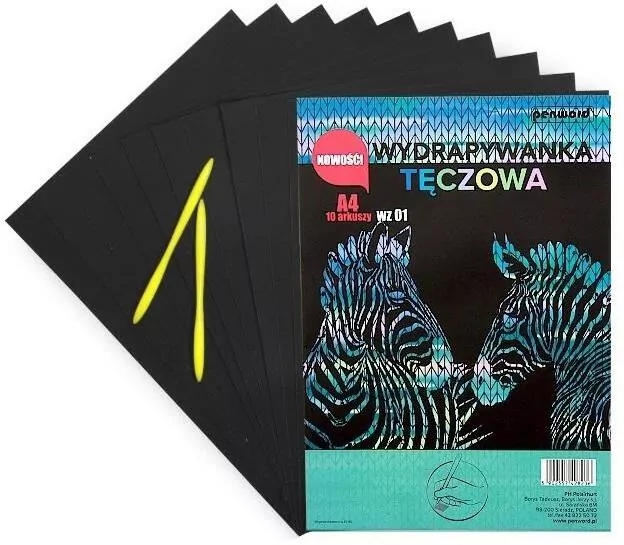 Wydrapywanka tęczowa A4 10 arkuszy WZ-01 - tantis.pl