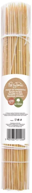 ARPEX. Patyczki do szaszłyków 30cm, 200 sztuk - tantis.pl