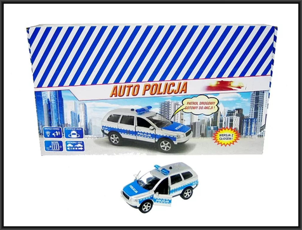 Auto Policja 11cm z głosem SW-16-11P/PL p12 cena za 1 szt - tantis.pl