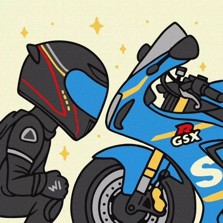 Malowanie po numerach -Ukochany motocykl 25x25 - tantis.pl