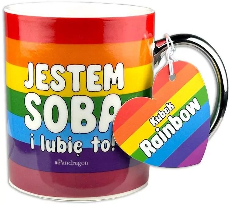 Kubek Rainbow Jestem sobą - tantis.pl
