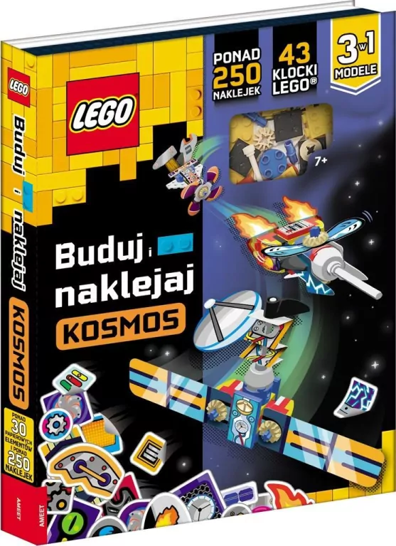 Kosmos. Buduj i naklejaj. Lego Books - tantis.pl