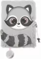 Pamiętnik z kłódką A5/96K 3D włochacz Raccoon - tantis.pl