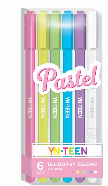 Długopis żelowy 6 kolorów Pastel - tantis.pl