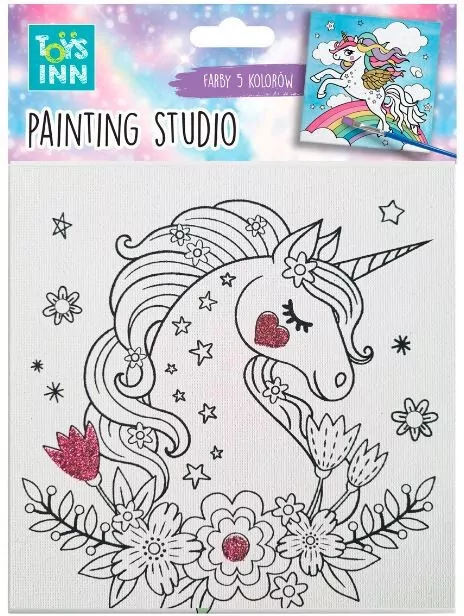 Zestaw do malowania. Canvas Unicorn. Kwiaty - tantis.pl