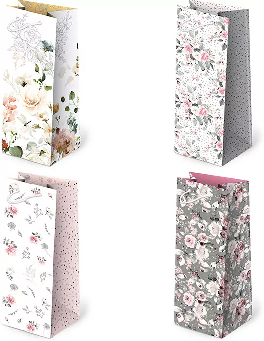 Torebki ozdobne AL2-106 Kwiaty mat 10 sztuk - tantis.pl