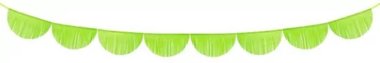Girlanda bibułowa frędzle zielone jabłuszko 3m