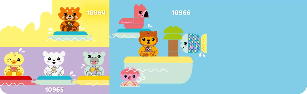 LEGO® DUPLO® Creative Play. Zabawa w kąpieli: pływający pociąg ze zwierzątkami. 10965 - tantis.pl