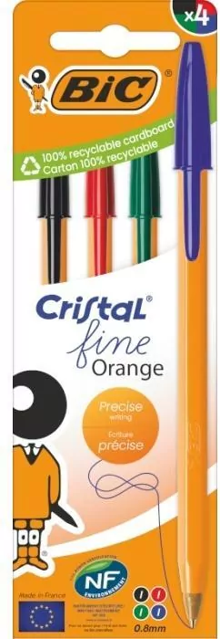Długopis Orange Fine Cristal. 4 sztuki - tantis.pl