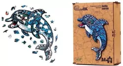 Puzzle drewniane eko 84 Delfin A4