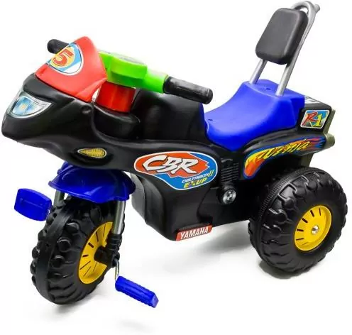 Jeździk Motorek z rączką trójkołowy LAZUR-mix - tantis.pl