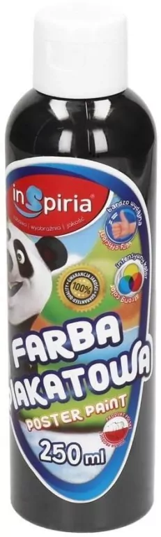 Farba plakatowa czarna 250ml - tantis.pl