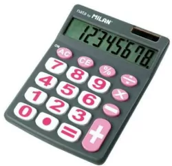 Kalkulator 8 pozycji duże klawisze szary MILAN