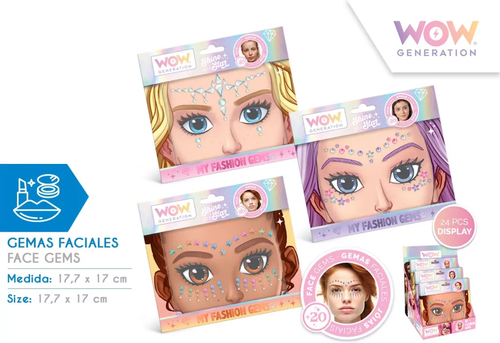 Zestaw do ozdabiania twarzy WOW00099 1szt.mix - tantis.pl