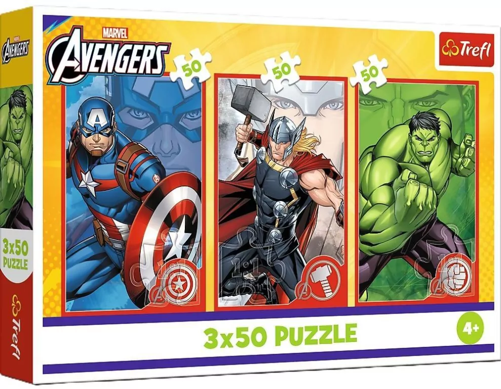 Puzzle 3x50 Twój bohater TREFL - tantis.pl