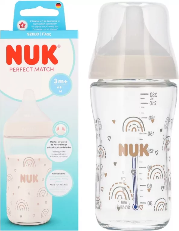 NUK BUTELKA SZKL 230ML PM SI M TECZA10212056 1/6 - tantis.pl