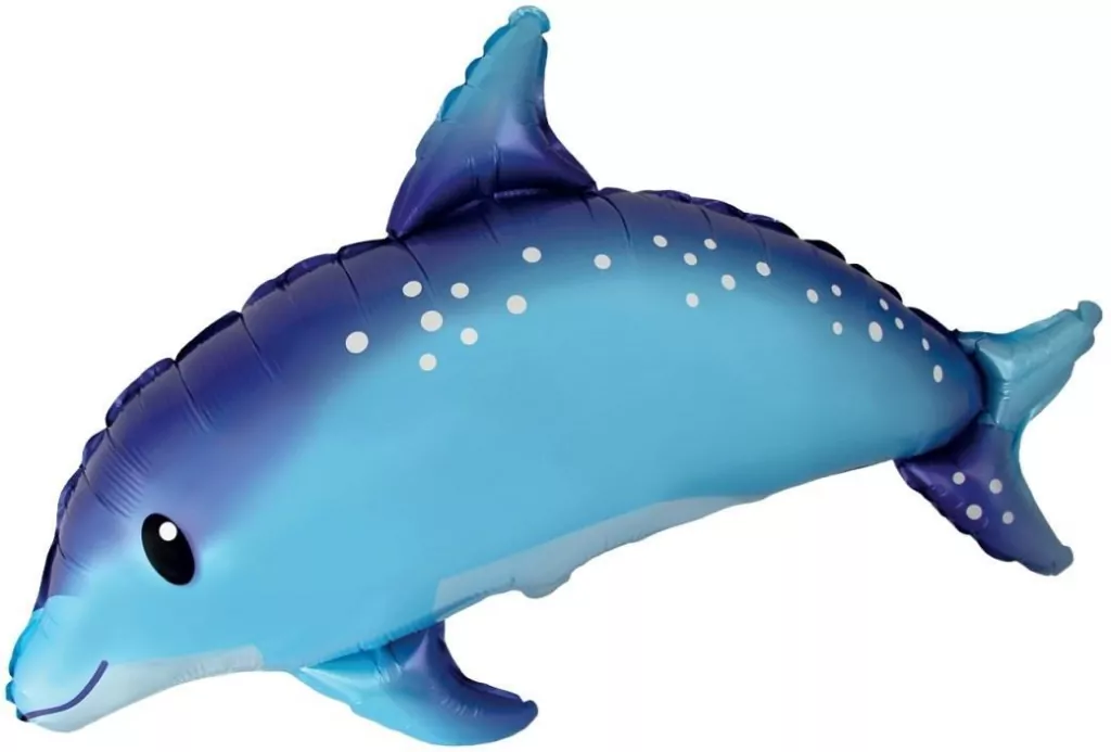 Balon foliowy 61cm Słodki Delfin niebieski - tantis.pl