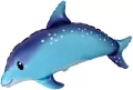 Balon foliowy 61cm Słodki Delfin niebieski - tantis.pl