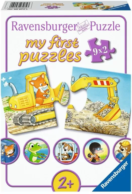 Puzzle 9x2 Animal Construction - tantis.pl