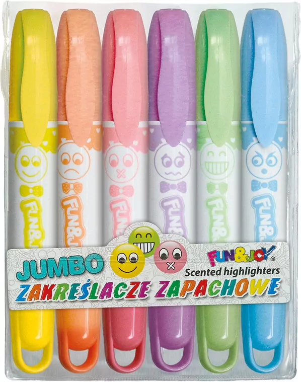 Zakreślacze Jumbo zapachowe 6 kolorów - tantis.pl