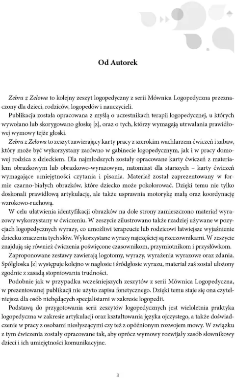 Zebra z Zelowa. Utrwalanie głoski Z - tantis.pl