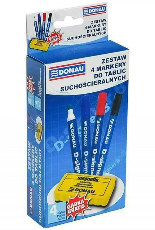 Zestaw 4 markery do tablic suchościeralnych - tantis.pl