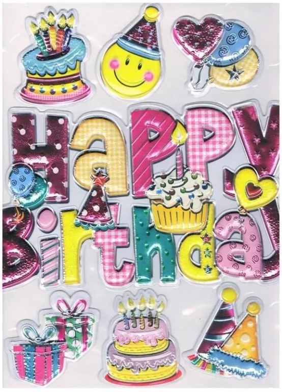 Naklejki wypukłe Birthday Girl - tantis.pl