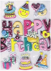 Naklejki wypukłe Birthday Girl
