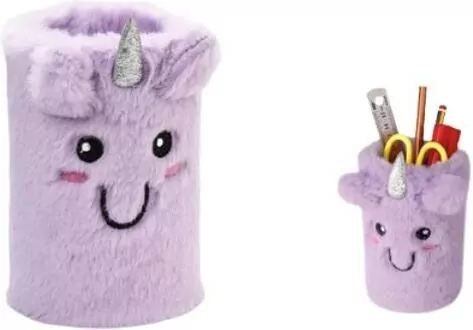 Pojemnik pluszowy na przybory szkolne Unicorn - tantis.pl