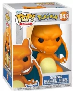 Charizard. Dracaufeu- Glurak. Pokemon. Funko POP