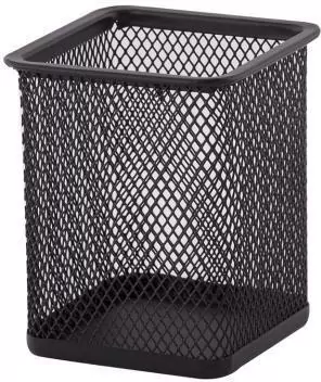 Kubek na dlugopisy siatka kwadrat czarny LEVIATAN - tantis.pl