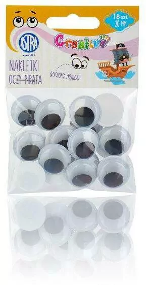 Oczy samoprzylepne 20 mm Oczy Pirata ASTRA - tantis.pl