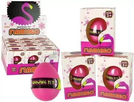 Rosnące jajo flaming 6cm różowe - tantis.pl