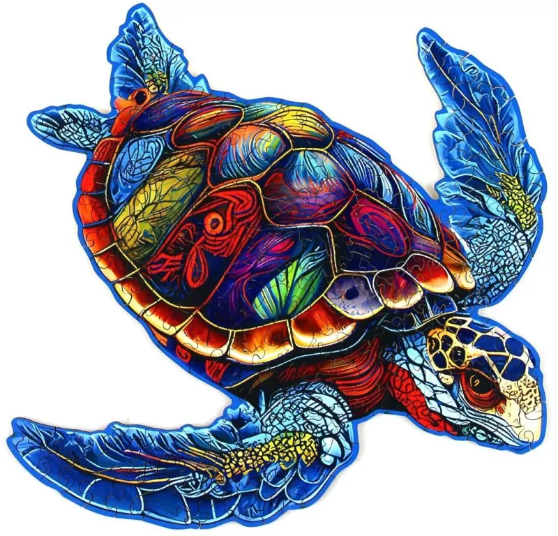 Puzzle 189 drewniane Żółw - tantis.pl