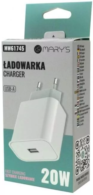 Ładowarka sieciowa 20W USB-A biała - tantis.pl