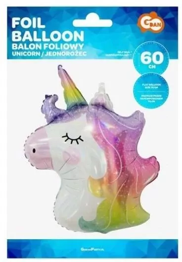 Balon foliowy jednorożec 60cm - tantis.pl