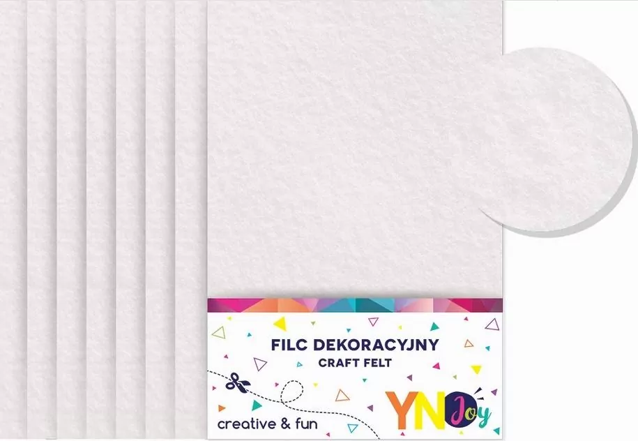 Filc dekoracyjny biały YNJ NOSTER - tantis.pl