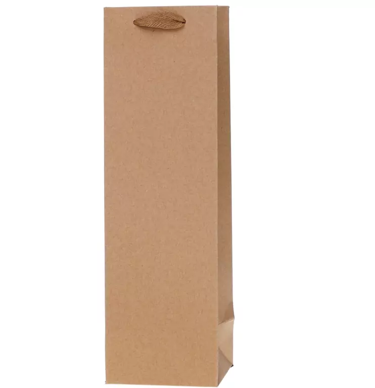 Torebka Lux kraft na butelkę 40x40x40cm ROZETTE. 1 sztuka - tantis.pl