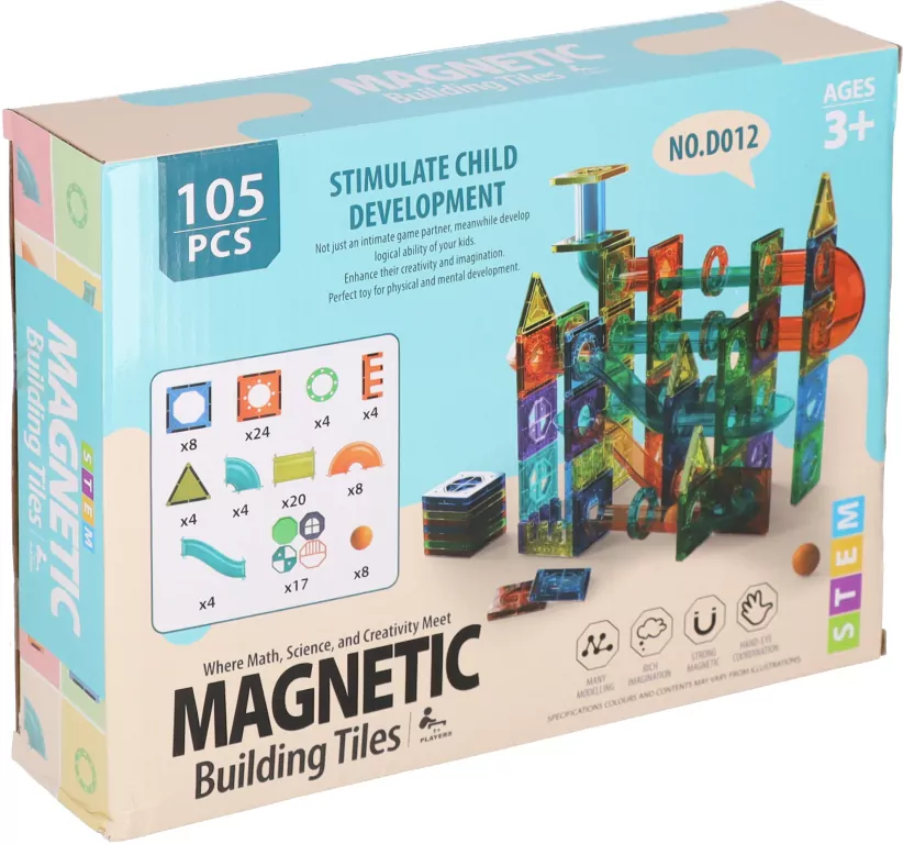 KLOCKI MAGNET 105EL TOR Z KULECZKAMI 28X21X6 PUD - tantis.pl