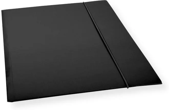 Teczka A4 z gumką lakier czarna 300gsm - tantis.pl