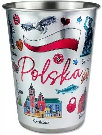 Metalowy kubek Polska 250ml ILP-KUB-M-PL-01 - tantis.pl